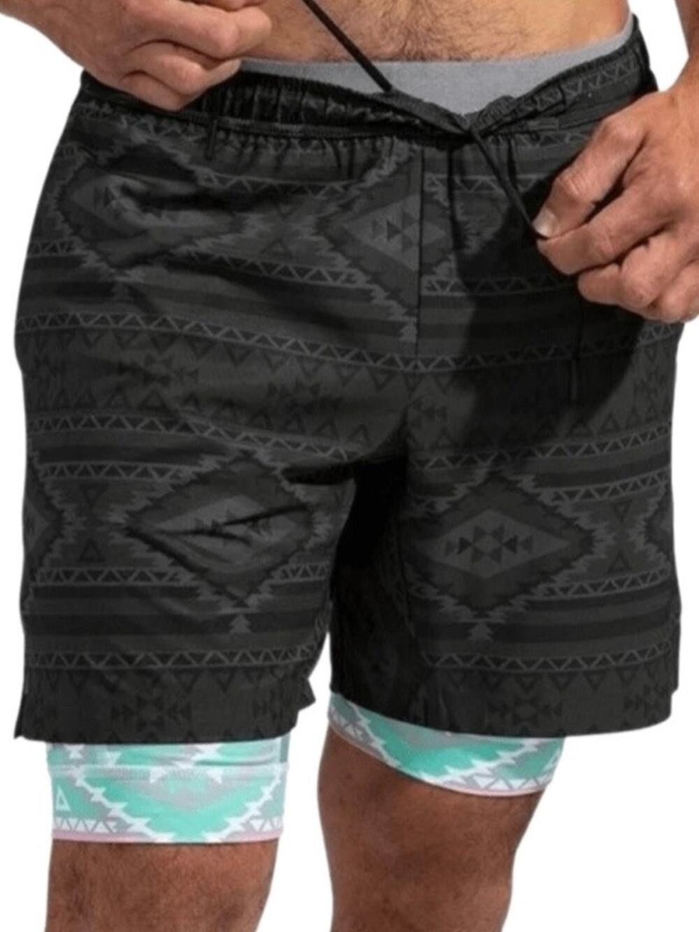 Chubbies The Quests Aztec 5.5" Ultimate Compression Lined Training Shorts Size L